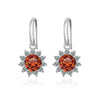 1CT Moissanite Drop Earrings 925 Sterling Silver Colorful Green Blue Pink