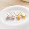 1ct GRA-Certified Moissanite Drop Earrings VVS D 18K Gold Plated 925 Sterling