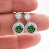 1ct Moissanite Drop Earrings For Women Sterling S925 18K White Gold Plated