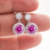 1ct Moissanite Drop Earrings For Women Sterling S925 18K White Gold Plated