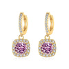 1ct GRA-Certified Moissanite Drop Earrings VVS D 18K Gold Plated 925 Sterling