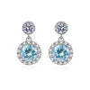1ct Moissanite Drop Earrings For Women Sterling S925 18K White Gold Plated