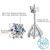 1ct Moissanite Stud Earrings For Women GRA Certified 18K White Gold Plated