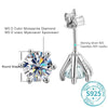 1ct Moissanite Stud Earrings For Women GRA Certified 18K White Gold Plated