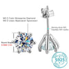 1ct Moissanite Stud Earrings For Women GRA Certified 18K White Gold Plated