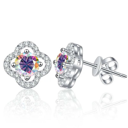 1ct Moissanite Stud Earrings For Women 925 Sterling Silver Wedding Gift