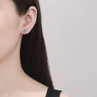 1ct Moissanite Stud Earrings For Women 925 Sterling Silver Wedding Gift