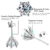 1ct Moissanite Stud Earrings For Women GRA Certified 18K White Gold Plated