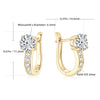 1ct Moissanite U-Shape Hoop Earrings 925 Sterling Silver D VVS1 Women Gift