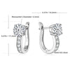 1ct Moissanite U-Shape Hoop Earrings 925 Sterling Silver D VVS1 Women Gift