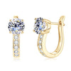 1ct Moissanite U-Shape Hoop Earrings 925 Sterling Silver D VVS1 Women Gift