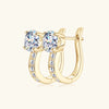 1ct Moissanite U-Shape Hoop Earrings 925 Sterling Silver D VVS1 Women Gift