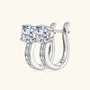 1ct Moissanite U-Shape Hoop Earrings 925 Sterling Silver D VVS1 Women Gift