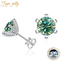 1ct D VVS Moissanite Stud Earrings 925 Sterling Silver 3EX Cut Women Daily