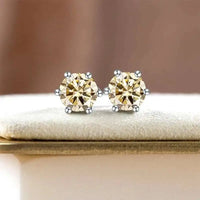 1ct D Color Moissanite Bridal Set 925 Sterling Silver Ring Earring Necklace