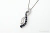 Designer Alwand Vahan Sapphire Cubic Zirconia Sterling Silver Necklace