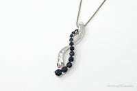 Designer Alwand Vahan Sapphire Cubic Zirconia Sterling Silver Necklace