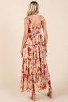 Mittoshop Layered Floral Sweetheart Neck Maxi Dress