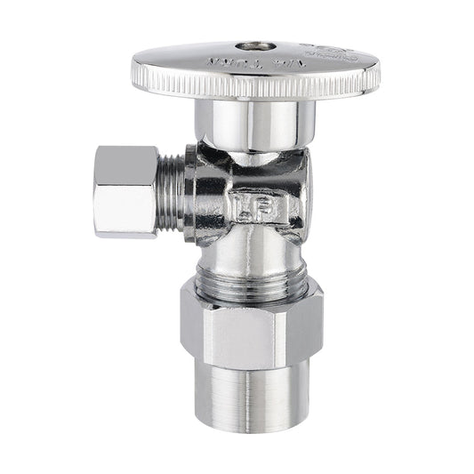 1/2" CPVC x 3/8" OD Compr. Angle Stop Valve, 1/4 Turn (Lead Free)