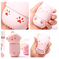 1PC Luxury Powder Puff Holder Sponge Makeup Drying Case Portable Soft Silicone Cosmetic Sponge Box Holder Elegant Soft Design
