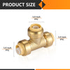 Pro 10-Pack 1/2" Push Fit Tee