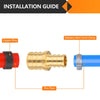 30 Pcs PEX-B Crimp 3/4" PEX x 1/2" PEX Coupling (Lead Free)