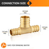 30 Pcs PEX-B Crimp 1/2" PEX x 1/2" PEX x 3/4" PEX Reducing Tee (Lead Free)