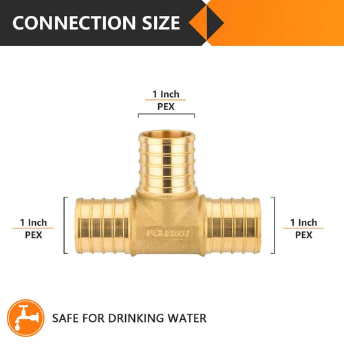 PEX-B Crimp 1" PEX x 1" PEX x 1" PEX Tee (Lead Free) Plumbingsell