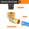 30 Pcs PEX-B Crimp 3/4" PEX x 1/2" Female Threaded Elbow (Lead Free)