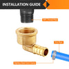 PEX-B Crimp 1/2" PEX x 1/2" Female Threaded Elbow (Lead Free) Plumbingsell