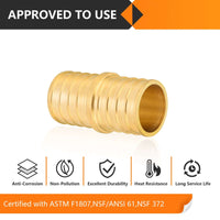 PEX-B Crimp 1" PEX x 1" PEX Coupling (Lead Free)