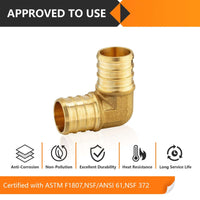 PEX-B Crimp Elbow 3/8" PEX X 3/8" (Lead Free) Plumbingsell