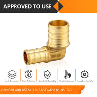 PEX-B Crimp Elbow 3/4" PEX x 1/2" PEX (Lead Free) Plumbingsell