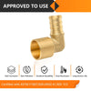 30 Pcs PEX-B Crimp 3/4" PEX x 1/2" Female Copper Sweat Elbow (Lead Free)