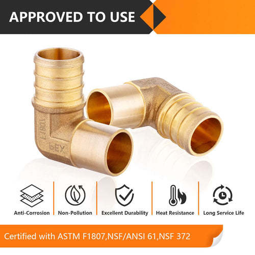 PEX-B Crimp 1/2" PEX x 1/2" Male Copper Sweat Elbow (Lead Free) Plumbingsell