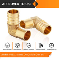 30 Pcs PEX-B Crimp 3/4" PEX x 1/2" Male Copper Sweat Elbow (Lead Free)