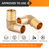 30 Pcs PEX-B Crimp 3/4" PEX x 3/4" Male Copper Sweat Elbow (Lead Free)