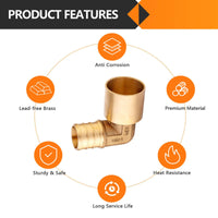 PEX-B Crimp 3/4" PEX x 3/4" Female Copper Sweat Elbow (Lead Free) Plumbingsell