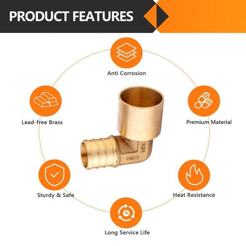 PEX-B Crimp 3/4" PEX x 3/4" Female Copper Sweat Elbow (Lead Free) Plumbingsell