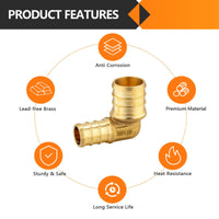 30 Pcs PEX-B Crimp Elbow 3/4" PEX x 1" PEX (Lead Free)