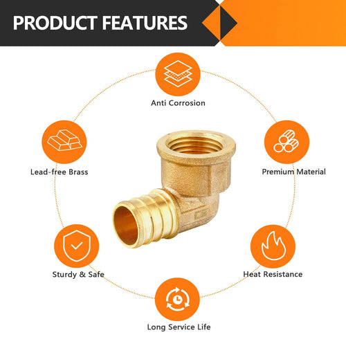 PEX-B Crimp 3/4" PEX x 3/4" Female Threaded Elbow (Lead Free) Plumbingsell