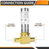 PEX Crimp Connection, Water Hammer Arrestor Tee, Stainless Steel Plumbingsell