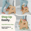 2-Step Wooden Stool for Toddlers(Step Stool for Children Ages 2+)