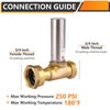 10 Pcs 3/4" Swivel FHT x 3/4" MHT for Washing Machine, Water Hammer Arrestor Tee, Stainless Steel