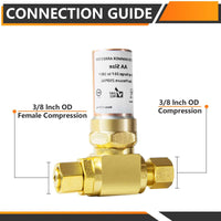 3/8" OD Comp. x 3/8" OD Female Comp. , Tee Copper Water Hammer Arrestor for Dishwasher Connection Plumbingsell