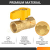 1/2" FNPT Gas Valve, Yellow Plumbingsell