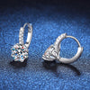 2 Carat Moissanite Drop Earrings Sterling Silver Solitaire Studs For Women