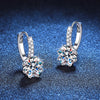 2 Carat Moissanite Drop Earrings Sterling Silver Solitaire Studs For Women
