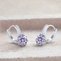 2 Carat Moissanite Drop Earrings Sterling Silver Solitaire Studs For Women