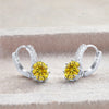 2 Carat Moissanite Drop Earrings Sterling Silver Solitaire Studs For Women